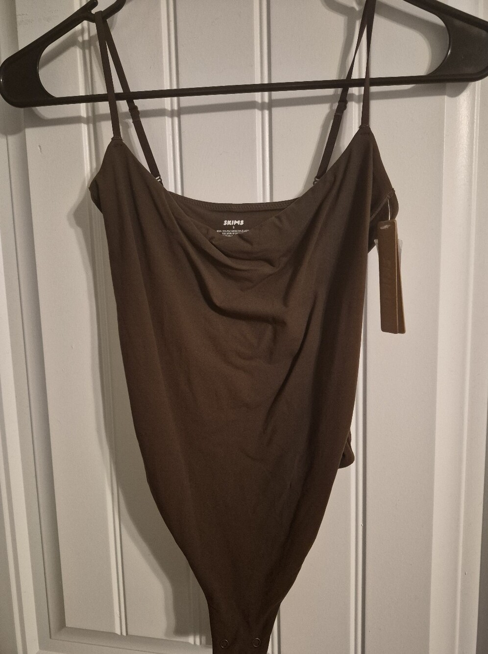 SKIMS Brown Bodysuit With Adjustable Straps